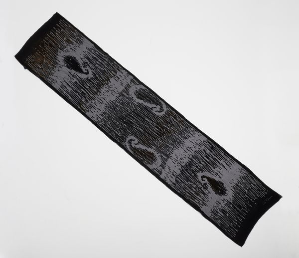 LES COPAINS : Foulard nero in seta e velluto.  - Asta 04/05/2023 | FASHION LUXURY - ALTA MODA, BORSE E ACCESSORI DI LUSSO Online - Associazione Nazionale - Case d'Asta italiane