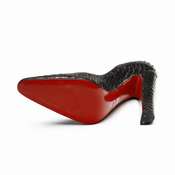 LOUBOUTIN CHRISTIAN : D�collet� in pelle stampata marrone.  - Asta 04/05/2023 | FASHION LUXURY - ALTA MODA, BORSE E ACCESSORI DI LUSSO Online - Associazione Nazionale - Case d'Asta italiane