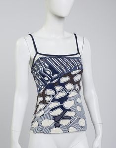 HERMES - Top senza maniche stampato.