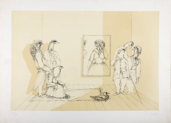 Fabrizio Clerici : La stanza  - Asta Grafica Internazionale e Multipli d'Autore - Associazione Nazionale - Case d'Asta italiane