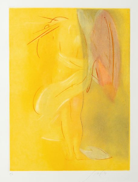 Piero Guccione : L'Angelo di Caravaggio  - Asta Grafica Internazionale e Multipli d'Autore - Associazione Nazionale - Case d'Asta italiane