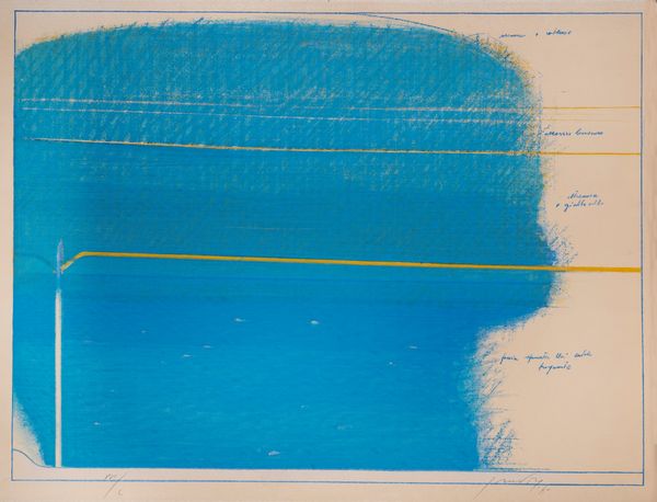 Piero Guccione : Pagina di mare  - Asta Grafica Internazionale e Multipli d'Autore - Associazione Nazionale - Case d'Asta italiane