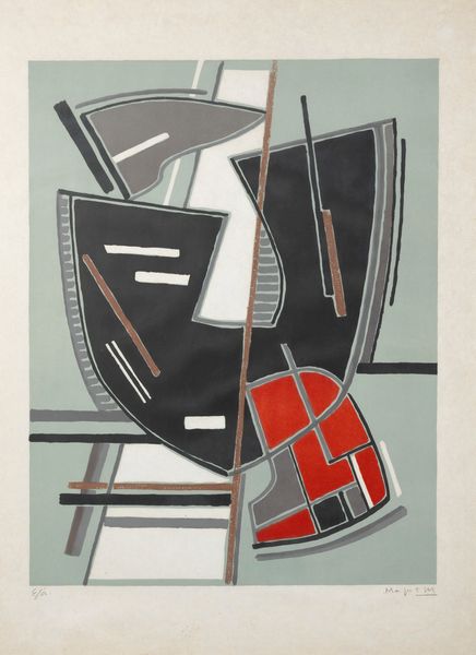 Alberto Magnelli : Composiizone astratta  - Asta Grafica Internazionale e Multipli d'Autore - Associazione Nazionale - Case d'Asta italiane