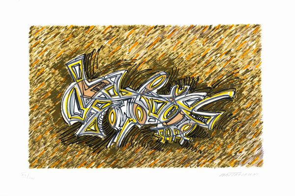 UMBERTO MASTROIANNI : Composizione  - Asta Grafica Internazionale e Multipli d'Autore - Associazione Nazionale - Case d'Asta italiane