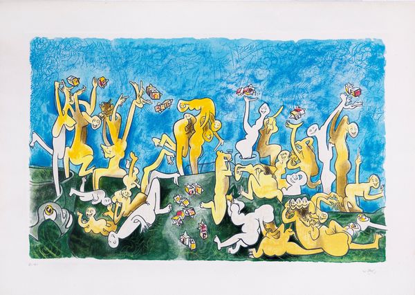 ROBERTO SEBASTIAN MATTA : La commune de Paris  - Asta Grafica Internazionale e Multipli d'Autore - Associazione Nazionale - Case d'Asta italiane