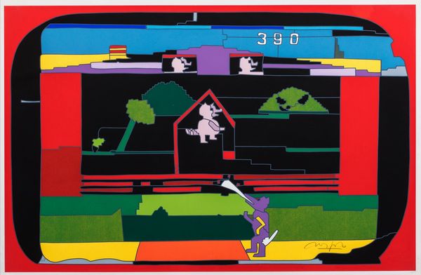 Ugo Nespolo : Lupi  - Asta Grafica Internazionale e Multipli d'Autore - Associazione Nazionale - Case d'Asta italiane