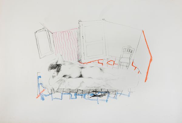 Ugo Attardi : Nudo disteso  - Asta Grafica Internazionale e Multipli d'Autore - Associazione Nazionale - Case d'Asta italiane