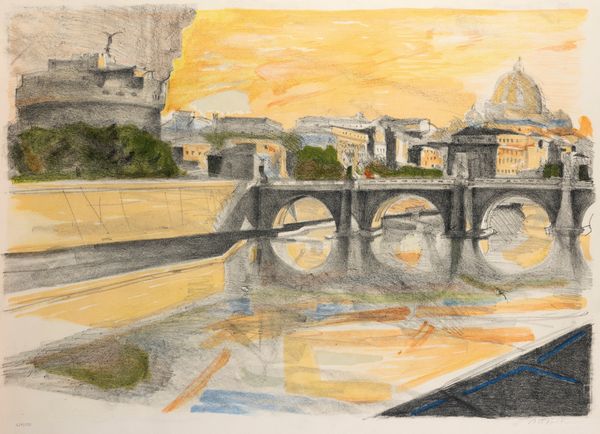 Ugo Attardi : Roma andalusa  - Asta Grafica Internazionale e Multipli d'Autore - Associazione Nazionale - Case d'Asta italiane