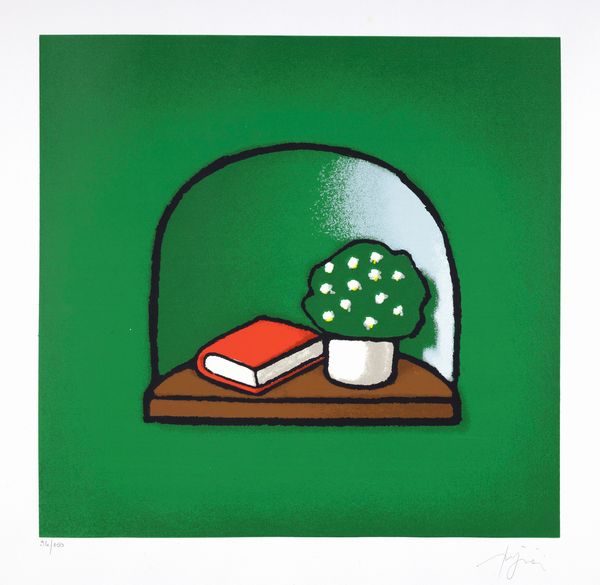 TINO STEFANONI : Composizione con libro  - Asta Grafica Internazionale e Multipli d'Autore - Associazione Nazionale - Case d'Asta italiane