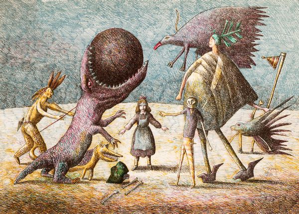 Roland Topor : Alice nel paese delle meraviglie  - Asta Grafica Internazionale e Multipli d'Autore - Associazione Nazionale - Case d'Asta italiane