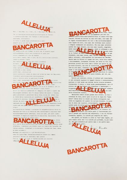 GIULIO TURCATO : Alleluja  - Asta Grafica Internazionale e Multipli d'Autore - Associazione Nazionale - Case d'Asta italiane