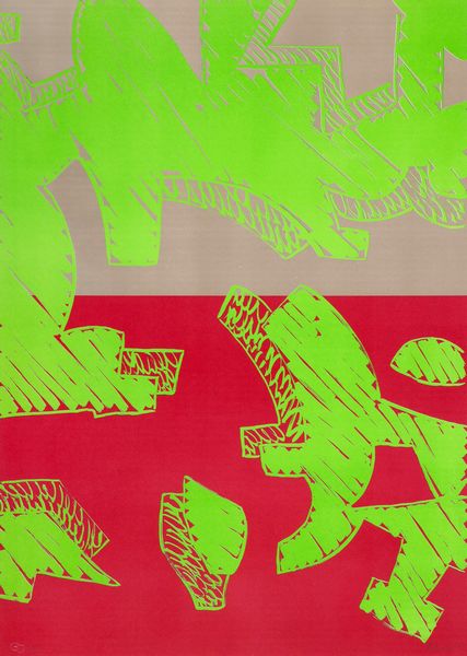 CARLA ACCARDI : Composizione rosso - verde  - Asta Grafica Internazionale e Multipli d'Autore - Associazione Nazionale - Case d'Asta italiane