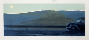 Piero Guccione - Macchina nel paesaggio n� 2