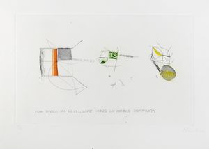 Gastone Novelli - Prima tavola per l'evoluzione verso un possibile significato