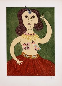 ENRICO BAJ - La danzatrice degli angeli