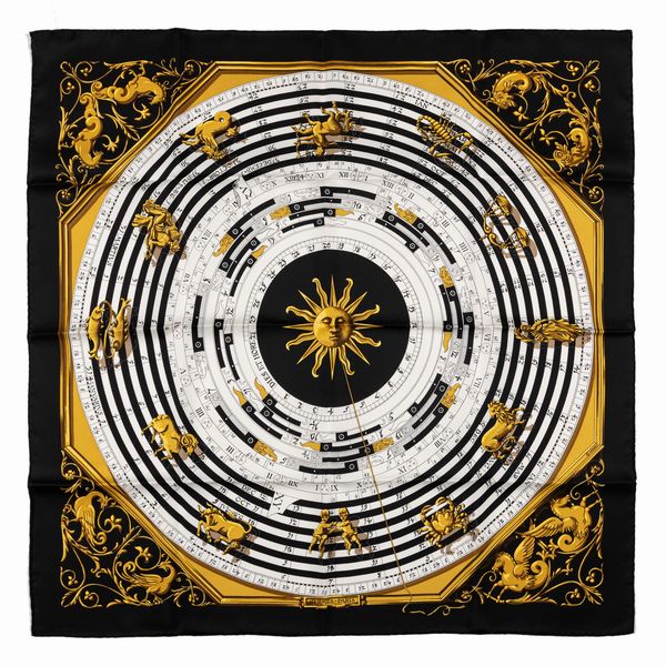 Hermès : Foulard Astrologie  - Asta Luxury Fashion - Associazione Nazionale - Case d'Asta italiane