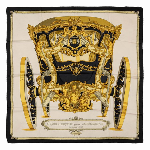 Hermès : Foulard Grand Carrosse pour un Ambassadeur  - Asta Luxury Fashion - Associazione Nazionale - Case d'Asta italiane