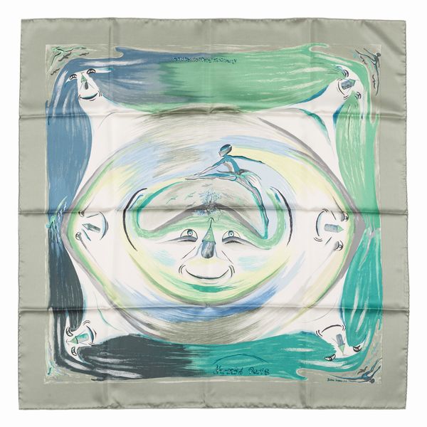 Hermès : Foulard Smiles in Third Millenary  - Asta Luxury Fashion - Associazione Nazionale - Case d'Asta italiane