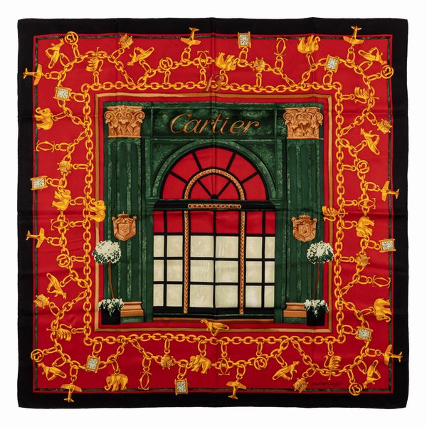 Valentino e Cartier : Lotto composto da tre foulard  - Asta Luxury Fashion - Associazione Nazionale - Case d'Asta italiane