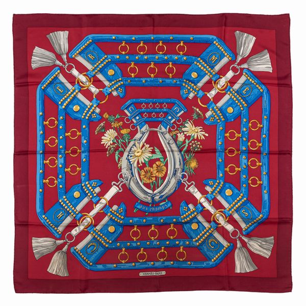 Hermès : Foulard Aux Champs  - Asta Luxury Fashion - Associazione Nazionale - Case d'Asta italiane