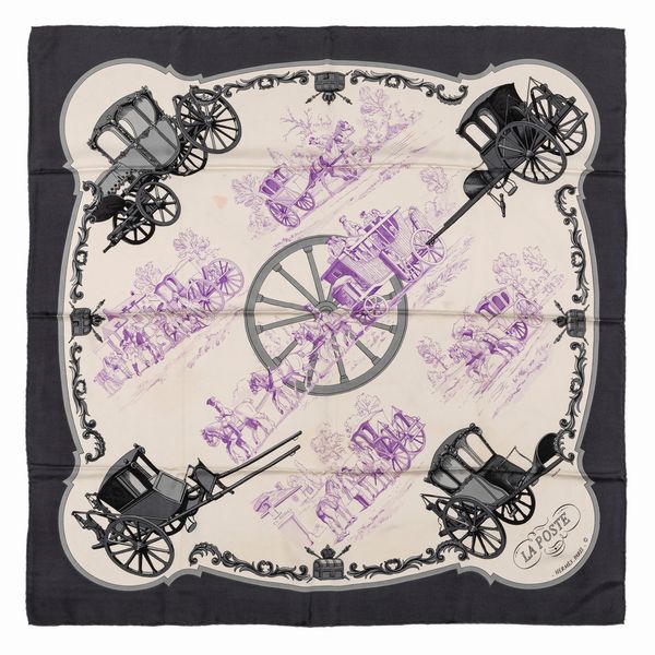 Hermès : Foulard La Poste  - Asta Luxury Fashion - Associazione Nazionale - Case d'Asta italiane