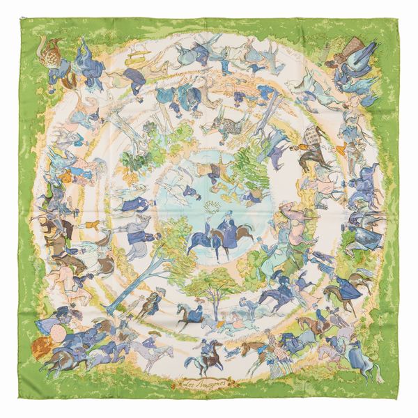 Hermès : Foulard Les Amazones II  - Asta Luxury Fashion - Associazione Nazionale - Case d'Asta italiane
