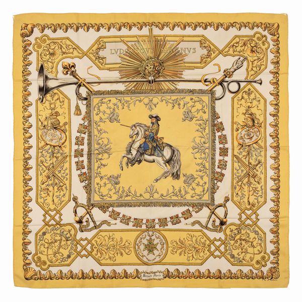 Hermès : Foulard Ludovicus Magnus  - Asta Luxury Fashion - Associazione Nazionale - Case d'Asta italiane