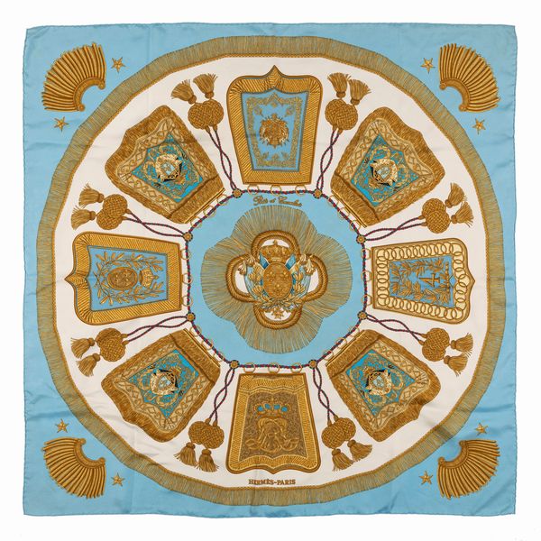 Hermès : Foulard Poste et Cavalerie  - Asta Luxury Fashion - Associazione Nazionale - Case d'Asta italiane