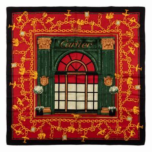 Valentino e Cartier : Lotto composto da tre foulard  - Asta Luxury Fashion - Associazione Nazionale - Case d'Asta italiane