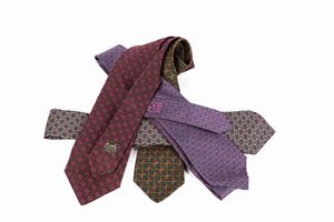 Hermès - Lotto di quattro cravatte