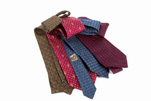 Hermès - Lotto di quattro cravatte