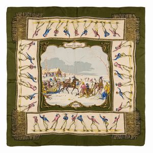 Hermès - Foulard Les Plaisirs du froid Hugo Grygkar