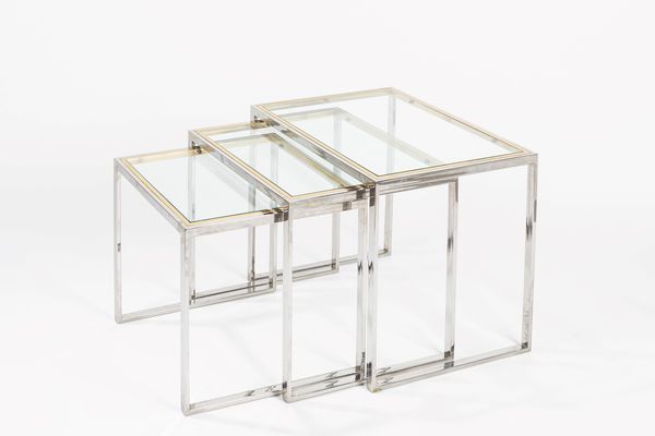 MANIFATTURA ITALIANA : Tre tavolini  - Asta Design e Arti Decorative - Associazione Nazionale - Case d'Asta italiane