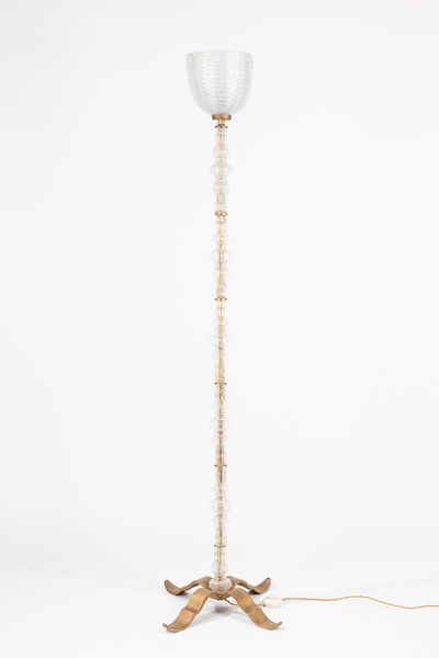 MANIFATTURA MURANESE : Lampada da terra  - Asta Design e Arti Decorative - Associazione Nazionale - Case d'Asta italiane