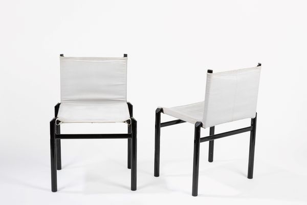 AFRA E TOBIA SCARPA : Quattro sedie  - Asta Design e Arti Decorative - Associazione Nazionale - Case d'Asta italiane