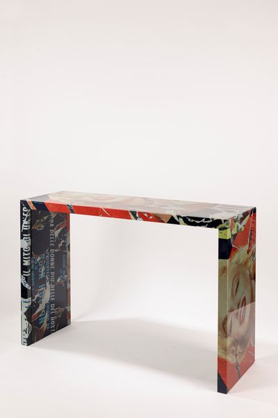 Mimmo Rotella, : Console Il Circo  - Asta Design e Arti Decorative - Associazione Nazionale - Case d'Asta italiane