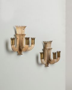 PIETRO CHIESA - Due lampade da muro