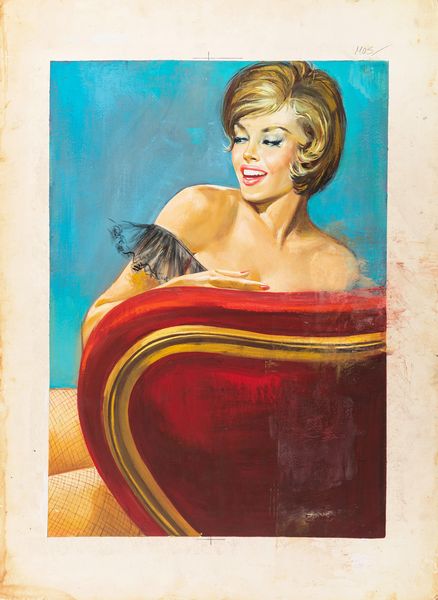 Mos (Mario De Berardinis) : Sexy nudo  - Asta Bozzetti cinematografici - Associazione Nazionale - Case d'Asta italiane