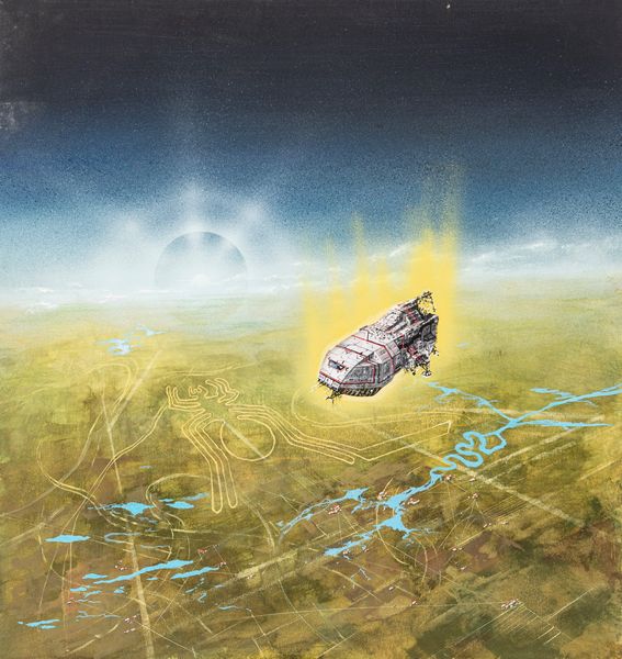 Franco Storchi : Le linee di Nazca  - Asta Bozzetti cinematografici - Associazione Nazionale - Case d'Asta italiane