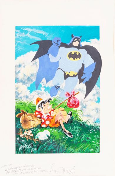 Sergio Asteriti : Pinocchio sogna Batman  - Asta Bozzetti cinematografici - Associazione Nazionale - Case d'Asta italiane