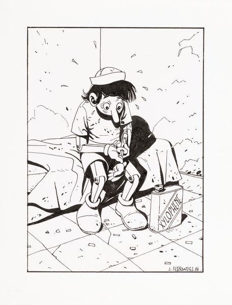 Jacques Ferrandez : Pinocchio  - Asta Bozzetti cinematografici - Associazione Nazionale - Case d'Asta italiane