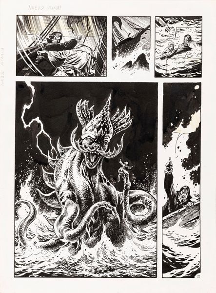 Enrique Alcatena : Nuoevo Mundo  - Asta Bozzetti cinematografici - Associazione Nazionale - Case d'Asta italiane