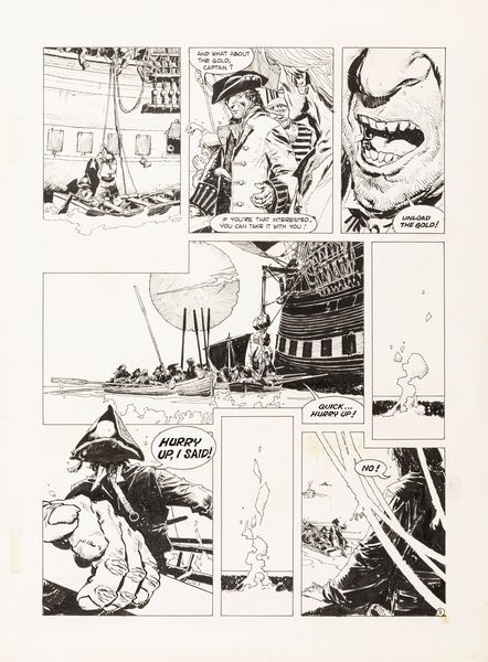 Enrique Breccia : Robin delle stelle - Un buco nel mare  - Asta Bozzetti cinematografici - Associazione Nazionale - Case d'Asta italiane