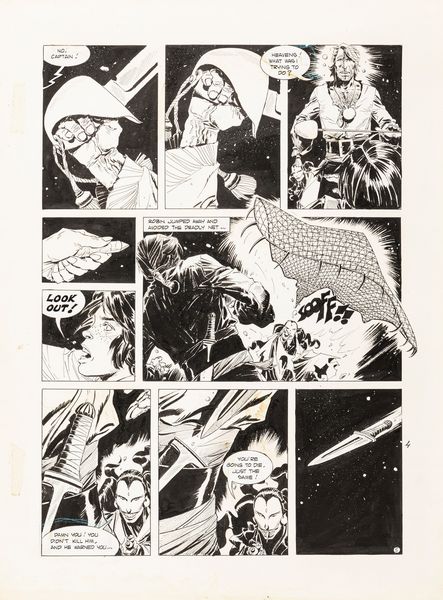 Enrique Breccia : Robin delle stelle - Il flauto magico  - Asta Bozzetti cinematografici - Associazione Nazionale - Case d'Asta italiane