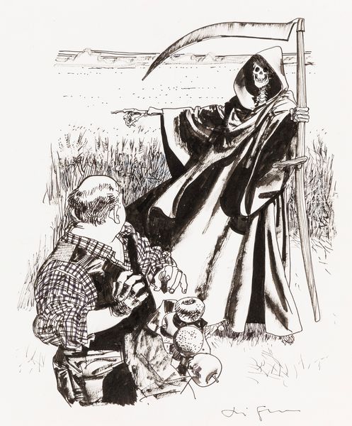 Aldo Di Gennaro : Il Tristo Mietitore  - Asta Bozzetti cinematografici - Associazione Nazionale - Case d'Asta italiane