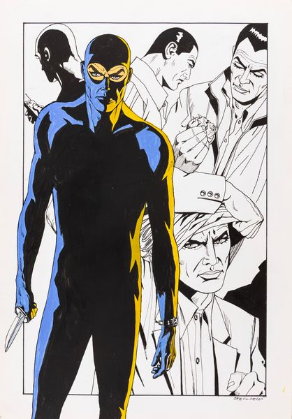 Enzo Facciolo : Diabolik  - Asta Bozzetti cinematografici - Associazione Nazionale - Case d'Asta italiane