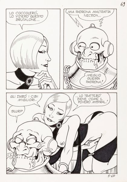 Magnus (Roberto Raviola) : Necron - Nobilt depravata  - Asta Bozzetti cinematografici - Associazione Nazionale - Case d'Asta italiane