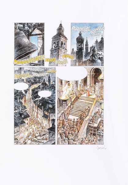 Paolo Eleuteri Serpieri : Saria - Le tre chiavi  - Asta Bozzetti cinematografici - Associazione Nazionale - Case d'Asta italiane