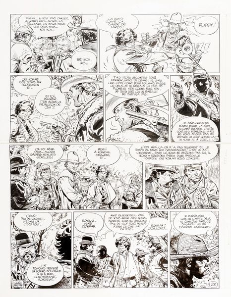 Colin Wilson : La giovinezza di Blueberry - Limplacabile inseguimento  - Asta Bozzetti cinematografici - Associazione Nazionale - Case d'Asta italiane