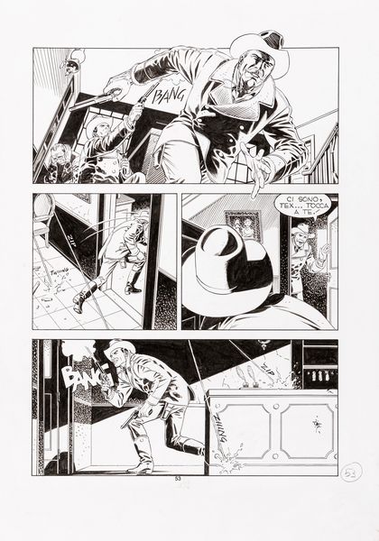 Fabio Civitelli : Tex - Delitto nel porto  - Asta Bozzetti cinematografici - Associazione Nazionale - Case d'Asta italiane